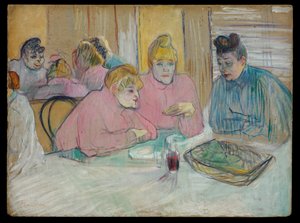 ダイニングルームの女性 作： Henri de Toulouse Lautrec