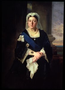 ハインリッヒ・フォン・アンジェリ男爵（1840-1925）後のビクトリア女王（1819-1901）
