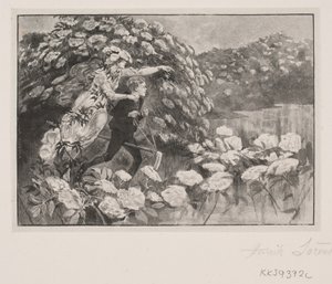 H.C.アンデルセンの挿絵：「ヒルデマザー」 作： Henrik Arnold Hamilkar Sørensen