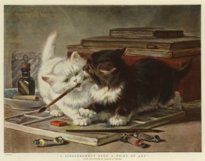 芸術のポイントに関する意見の相違 作： Henriëtte Ronner Knip