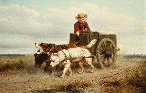 犬用カート、 作： Henriëtte Ronner Knip