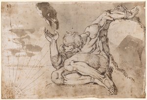 プロメテウス（5点与えられた男性ヌード） 作： Henry (1741 1825) Fuseli