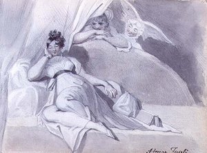 タイタニアの夢」1809-13年頃（鉛筆・水彩） 作： Johann Heinrich Füssli