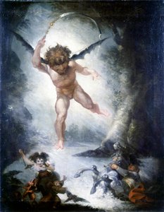 ロビン・グッドフェロー（パック）（「真夏の夜の夢」） - by Fussli (Fuseli), Johann Heinrich (1741-1825) 作： Henry  Fuseli