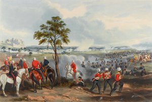 グージェラートの戦い 1849年2月21日（アクアチント、彩色済み 作： Henry (after) Martens