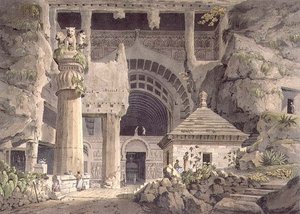 Carliでの古代の発掘、プレートXIV、ダニエル・ヘイヴル（1785-1826）による1809年のエングレーヴィング。 作： Henry (after) Salt