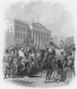 1821年のジョージ4世のアイルランド訪問（彫刻 作： Henry (after) Warren
