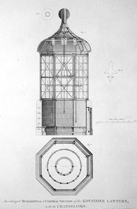 エドワード・ルーカー（c.1712-74）が彫刻したエディストーン・ライトハウス 作： Henry (after) Winstanley