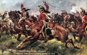 第1（キングス）ドラグーンガード、ウォータールーの戦い、1815年6月18日 作： Henry A. Payne