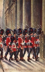 警備員としてイングランド銀行に入るコールドストリーム警備隊 作： Henry A. Payne