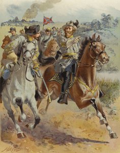 1862年6月、マクレラン周辺でJEBスチュワーツ将軍が急襲 作： Henry Alexander Ogden