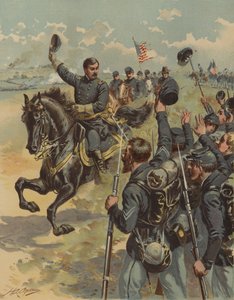 1862年9月17日、南北戦争、メリーランド州アンティータムの戦いでのマクレラン将軍