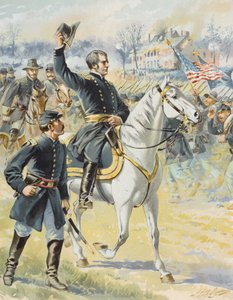 1863年5月3日、バージニア州チャンセラービルの戦いでのフッカー少将 作： Henry Alexander Ogden