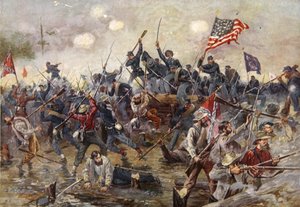 スポツィルヴァニアの戦い、1864年5月8日〜21日（カラーリトグラフ） 作： Henry Alexander Ogden