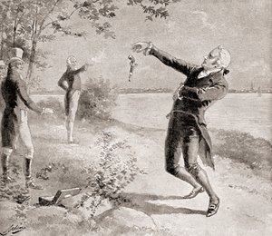 1804年7月11日のバリ？ハミルトンの決闘 作： Henry Alexander Ogden