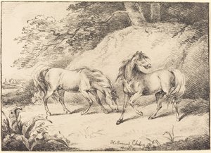 野生の馬 作： Henry Bernard Chalon