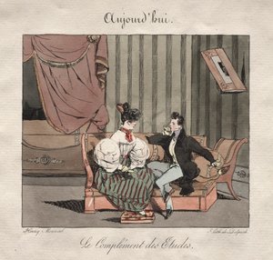 パリの行事: 学生たちの補完 作： Henry Bonaventure Monnier