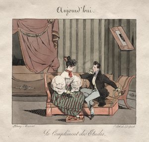 パリの行事：学生の補完。 作： Henry Bonaventure Monnier