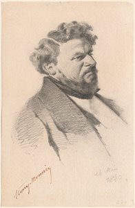 男の肖像 作： Henry Bonaventure Monnier