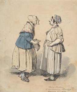 The Two Gossips Les Deux Commères、1832 年。 作： Henry Bonaventure Monnier