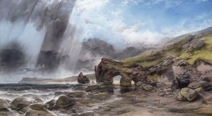 パドストウ、コーンウォールの岩の多い海岸線 作： Henry Bright