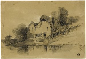 運河の端にあるコテージ 作： Henry Bright