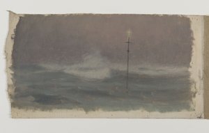 十字架と波、ブルターニュ、1905年頃（油彩・カンヴァス）