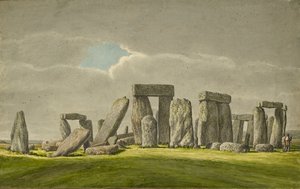S.E から見たストーンヘンジ、1824 年から 1839 年までの 2 人の訪問者と荒廃した状態の石