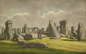 W.S.W. のストーンヘンジ、1824 年から 1839 年に兵士がいる廃墟を示す