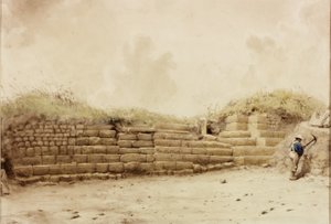 ハウスステッド、1848年頃（紙に鉛筆と水彩）