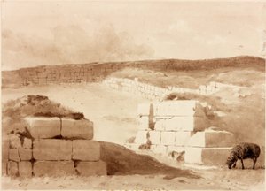 サウスゲートウェイ、コーフィールズ（紙に鉛筆と水彩（カードに貼り付け）） 作： Henry Burdon Richardson