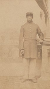 1862年から1884年にかけて、身元不明の北軍兵士のカルテ・ド・ビジット。