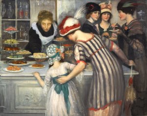 パティスリーで、1911年。 作： Henry Caro Delvaille