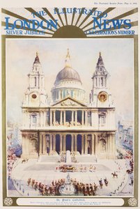 セント・ポール大聖堂でのジョージ5世銀寿記念式典 作： Henry Charles Brewer