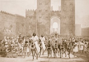 サイラスのバビロンへの入り口、「ハッチンソンの国家の歴史」のイラスト 作： Henry Charles Seppings Wright