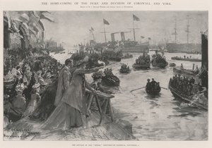 コーンウォールとヨークの公爵と公爵夫人の帰郷 作： Henry Charles Seppings Wright