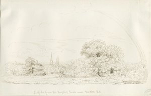リッチフィールド-ノースビュー（遠方）：ペン画、nd [1788-1855]（絵） 作： Henry Curzon Allport