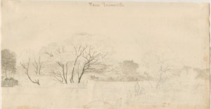 タムワース-遠景：鉛筆画、nd [1788-1855]（図面） 作： Henry Curzon Allport