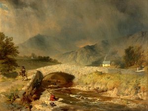 アンブルサイド、カンブリア、1846近くの荒天 作： Henry Dawson