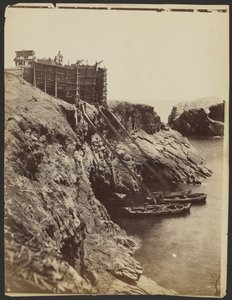 ライターにグアノを積み込むためのシュート、チンチャ諸島 作： Henry DeWitt Moulton