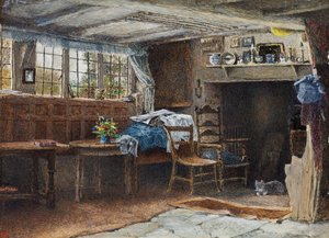 アンハサウェイのコテージのインテリア、猫 作： Henry Eddowes Keene