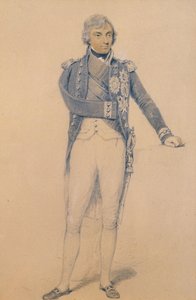 Horatio Nelson（1758-1805）（紙に鉛筆、インク、ガッシュ） 作： Henry Edridge