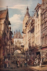 ルーアン、1821年、ルーアンのグロス時計 作： Henry Edridge