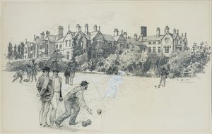ボウリング場から見たチードル精神病院 作： Henry Edward Tidmarsh