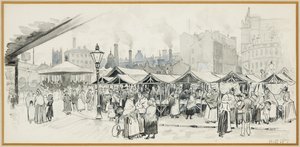 フラット・アイアン・マーケット、サルフォード 作： Henry Edward Tidmarsh