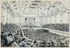 自由貿易会館、内部、オラトリオの夜 作： Henry Edward Tidmarsh