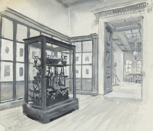 大英博物館の内観、彫刻ギャラリー 作： Henry Edward Tidmarsh