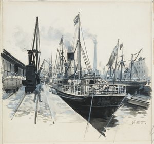 ポモナドックでの積み込み 作： Henry Edward Tidmarsh