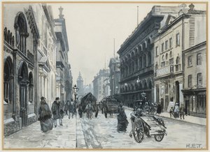 ピーター・ストリート、自由貿易会館 作： Henry Edward Tidmarsh