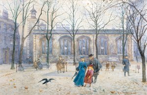 チャーチ・レイヴン、ロンドン塔（水彩画） 作： Henry Edward Tidmarsh